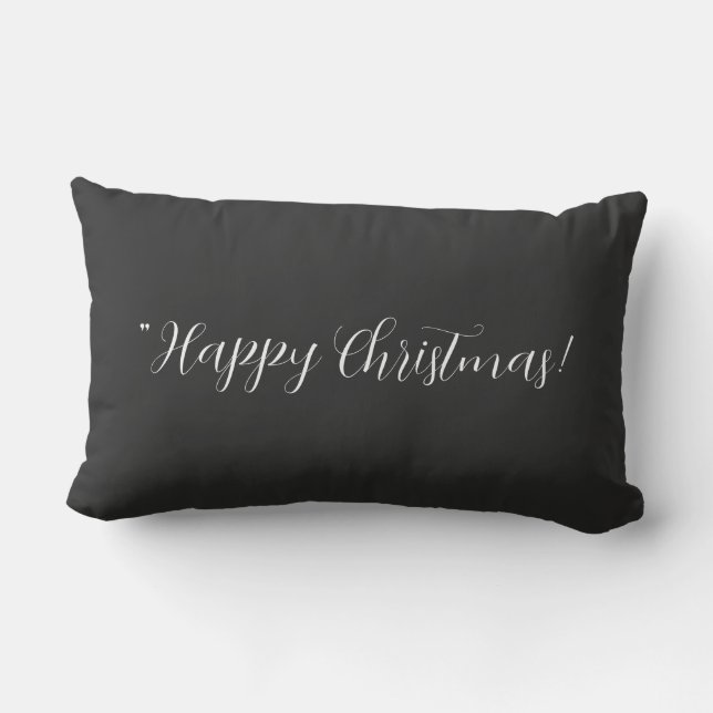 Merry Christmas text Sweet Dreams Lumbar Cushion (Back)