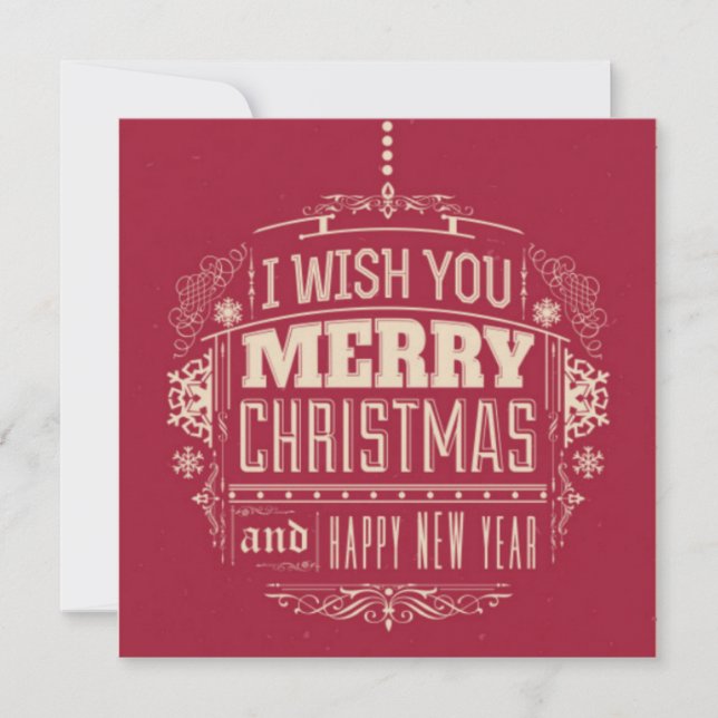 Merry Christmas Thank You Card (Front)