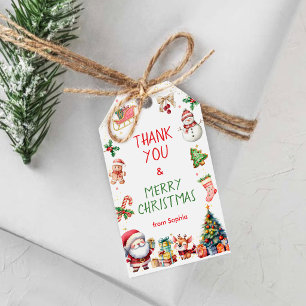 Merry Christmas Thank You Gift Tags