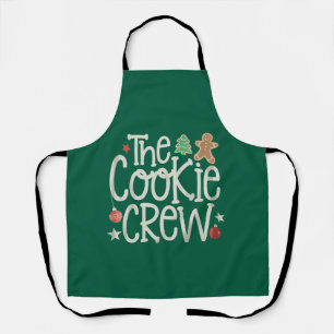 Merry Christmas The Cookie Crew Xmas Matching Apron