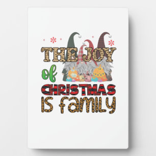 Merry Christmas The Joy Of Christmas Is Family Plaque