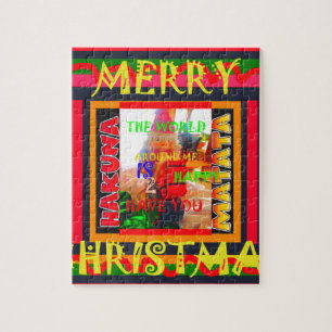 Merry Christmas The world around me is happy to ha Jigsaw Puzzle