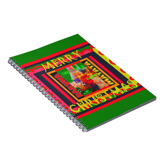 Merry Christmas The world around me is happy to ha Notebook (Right Side)