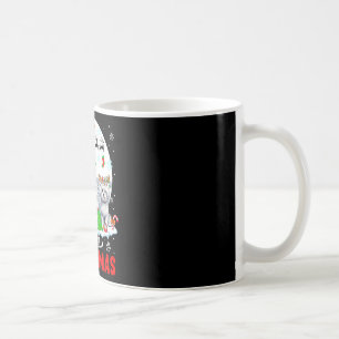 Merry Christmas Three Santa Elf Reindeer Malteses Coffee Mug