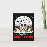 Merry Christmas Three Santa Elf Reindeer Papillons
