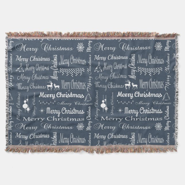 Merry Christmas Throw Blanket (Front)