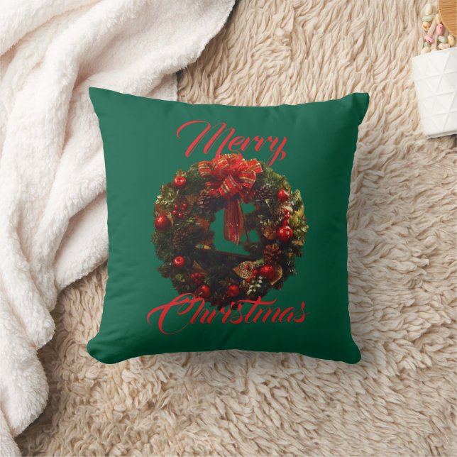 "Merry Christmas" Throw Pillow (Blanket)