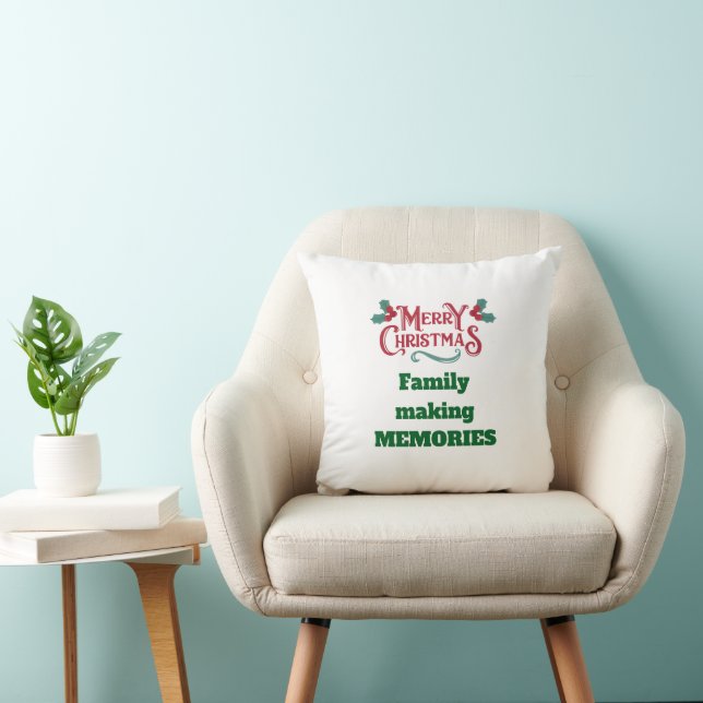  Merry Christmas Throw Pillow (Chair)