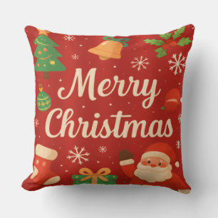 Merry Christmas Throw Pillow