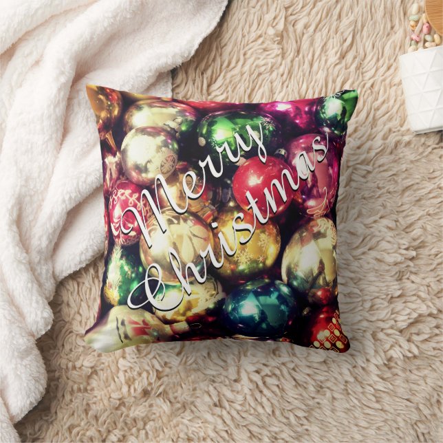 "Merry Christmas" Throw Pillow (Blanket)