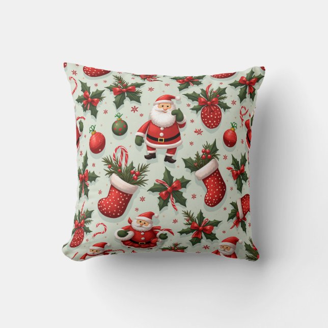 Merry Christmas Throw Pillow 3 (Front)