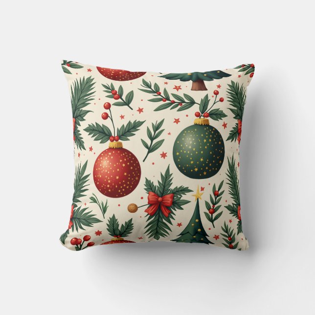 Merry Christmas Throw Pillow 5 (Front)