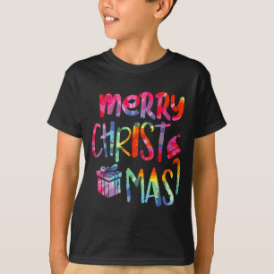 Merry Christmas Tie-dye Xmas Holiday Men Women Kid T-Shirt