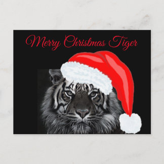 Merry Christmas Tiger Postcard
