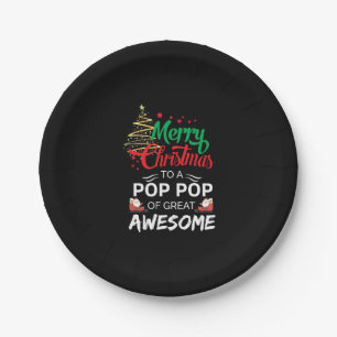 Merry Christmas to a Pop Pop of Great Awesome Paper Plate