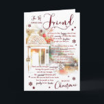 Merry Christmas to a Very Special Friend Christmas Card<br><div class="desc">"Merry Christmas to a Very Special Friend Christmas Card" is a heartwarming way to convey your warm wishes and celebrate your special friendship during the holiday season. This card is perfect for showing your appreciation and spreading joy to a friend who holds a special place in your heart. It's a...</div>