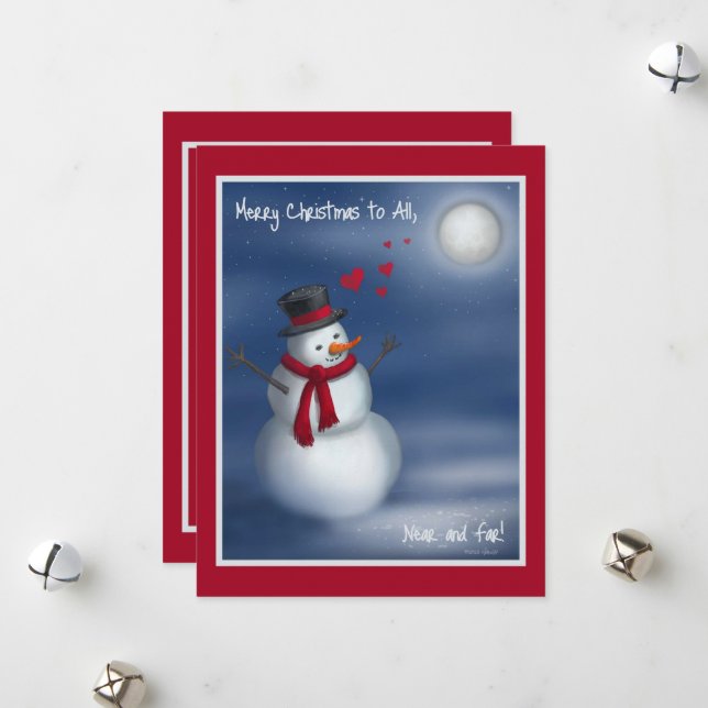 Merry Christmas to All, Near and Far! Holiday Card (Front/Back In Situ)