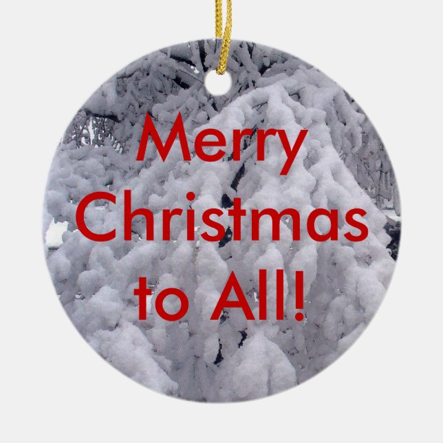 Merry Christmas to All Ornament (Front)