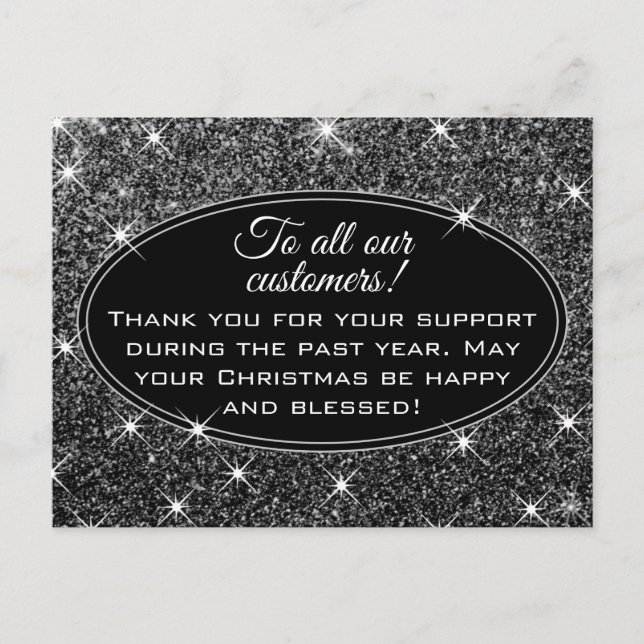 Merry Christmas to all our Customers!  Postcard (Front)