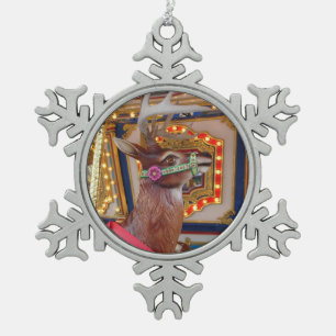 Merry Christmas to All... Snowflake Pewter Christmas Ornament