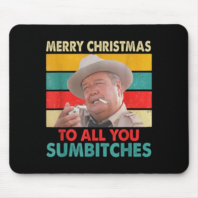 Merry Christmas To All You Sumes Ugly Sweater Styl Mouse Pad (Front)
