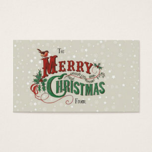 Merry Christmas "To and From" card