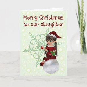 Merry Christmas to daughter Holiday Card