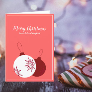 Merry Christmas To Daughter   Simple Graphics Card