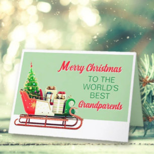Merry Christmas to grandparents greeting Card