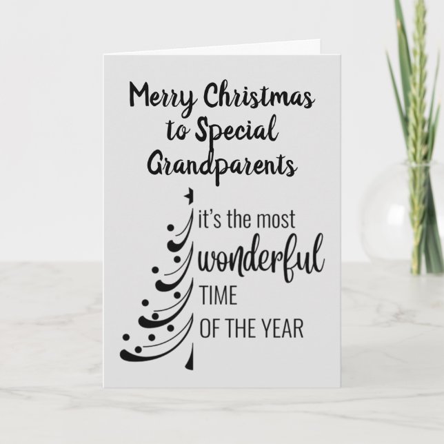 MERRY CHRISTMAS TO **GRANDPARENTS** HOLIDAY CARD (Front)