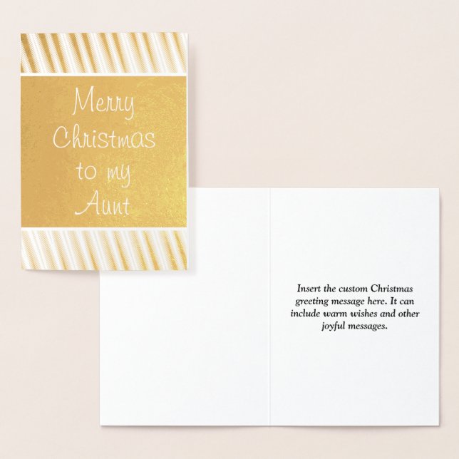 "Merry Christmas to my Aunt" Card (Display)