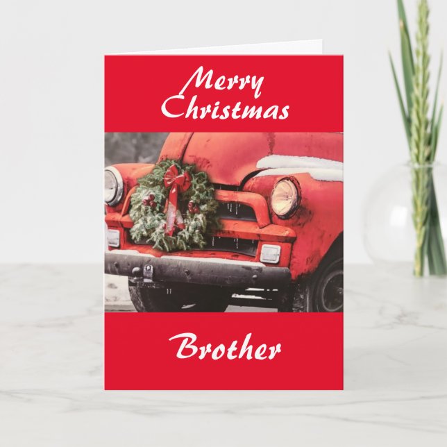 MERRY CHRISTMAS TO my **BROTHER** Card (Front)