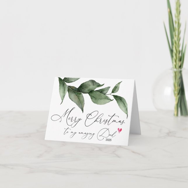 Merry Christmas to My Dad Father from Daughter Card (Front)