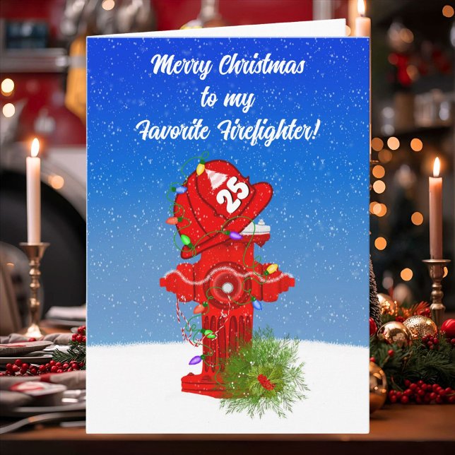 Merry Christmas to my Favourite Firefighter Card (Creator Uploaded)