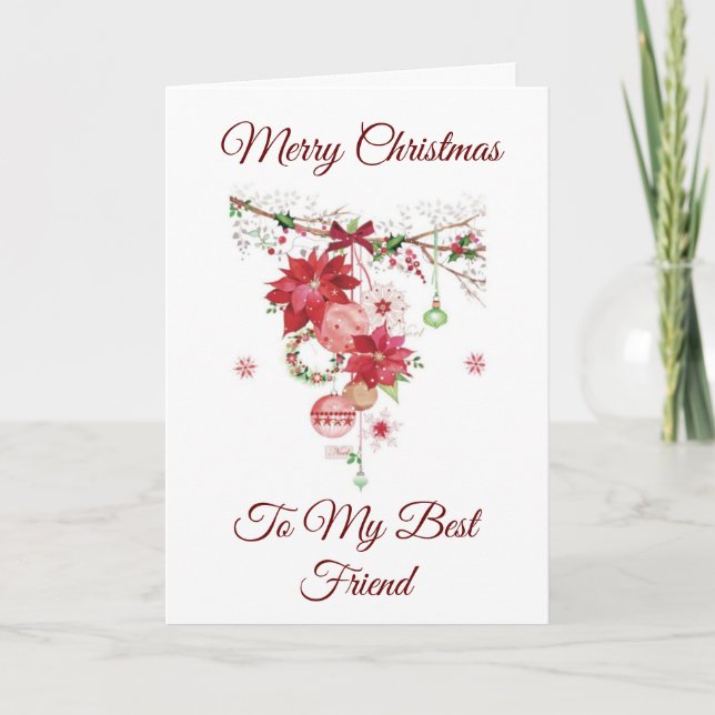 MERRY CHRISTMAS TO **MY FRIEND** HOLIDAY CARD (Front)