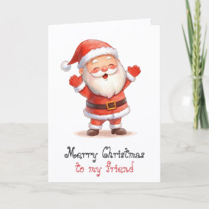 Merry Christmas to my friend & whimsical greeting  Card