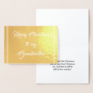 "Merry Christmas to my Grandmother" Card