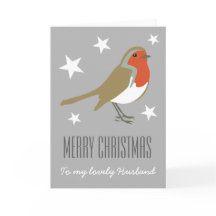 Merry Christmas to My Lovely Husband Robin Card