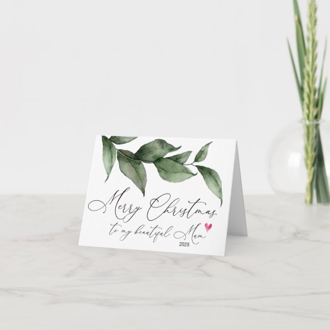 Merry Christmas to My Mum Mother from Daughter Card (Front)