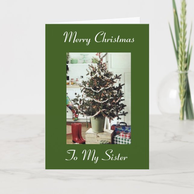 **MERRY CHRISTMAS** TO MY SPECIAL **SISTER** CARD (Front)