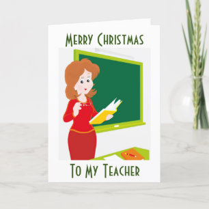 MERRY CHRISTMAS TO **MY TEACHER** HOLIDAY CARD