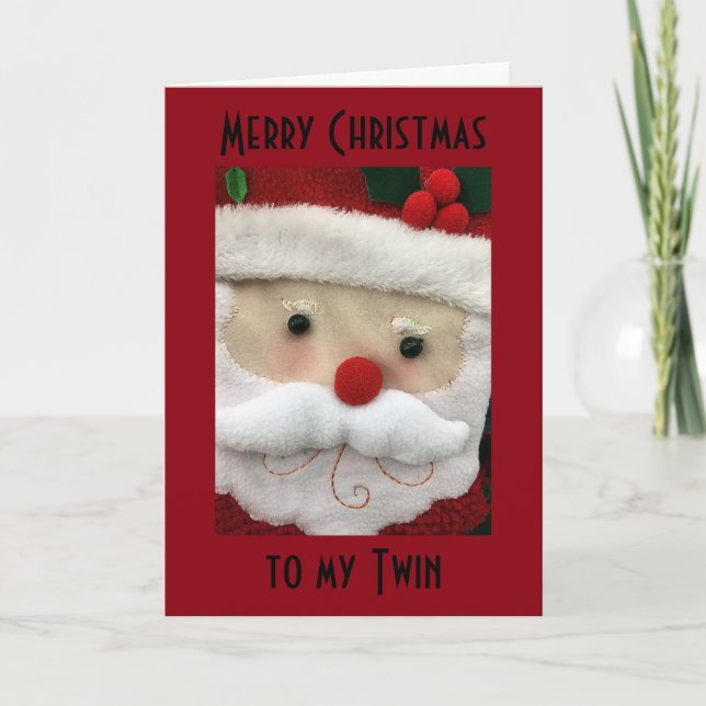 MERRY CHRISTMAS TO "MY TWIN" HOLIDAY CARD (Front)