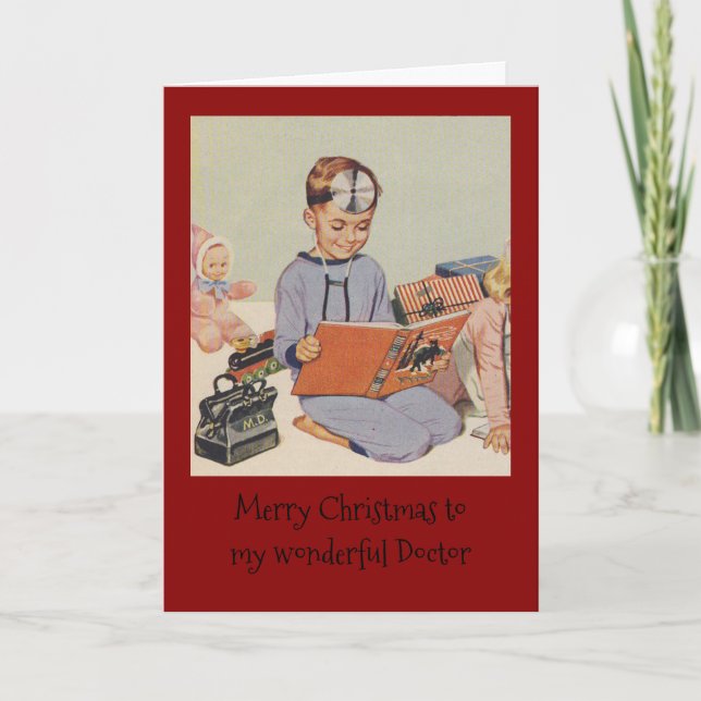Merry Christmas to my Wonderful Doctor Holiday Card (Front)