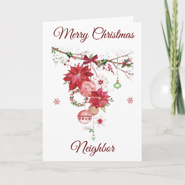 MERRY CHRISTMAS TO *NEIGHBOR* HOLIDAY CARD (Front)