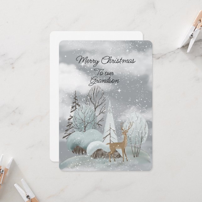 Merry Christmas To Our Grandson (Front/Back In Situ)