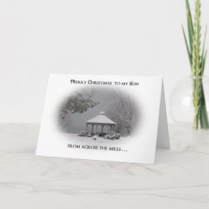 Merry Christmas to Son-"from across the miles" Holiday Card