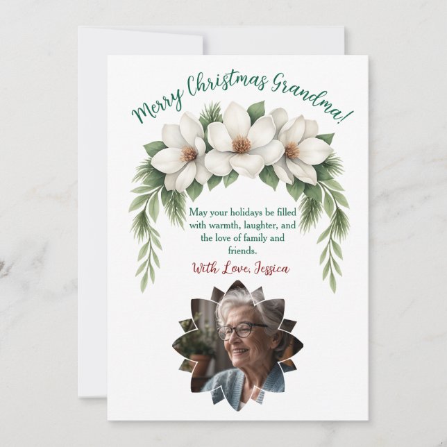 Merry Christmas to the Most Amazing Grandma Holiday Card (Front)