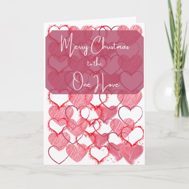 Merry Christmas To The One I Love Holiday Card (Front)