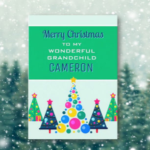Merry Christmas to Wonderful Grandchild card