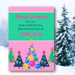 Merry Christmas to Wonderful Grandchild card